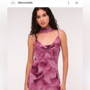 Abercrombie pink dress with neck scarf